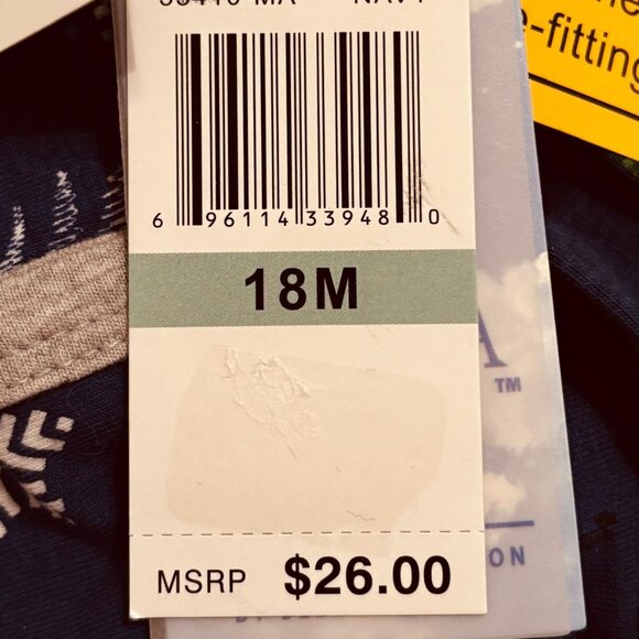 Max & Olivia Mini Baby Footed Sleeper Pajamas Trees Snowflakes Navy 12M - Picture 7 of 9